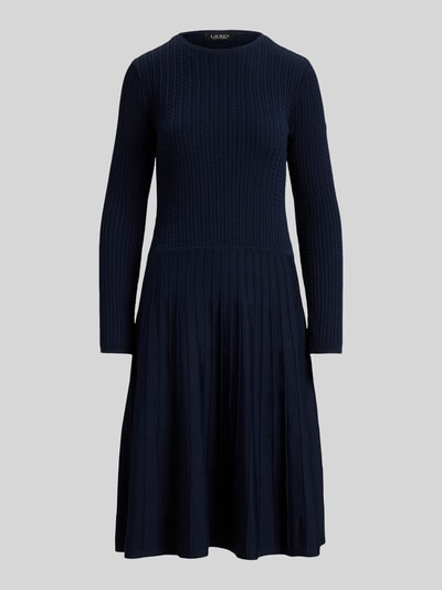 Lauren Ralph Lauren Tricotjurk met geplisseerde zoom van de rok Marineblauw - 2