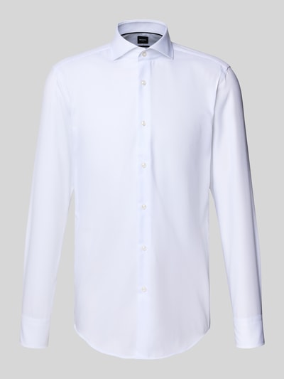 BOSS Slim fit zakelijk overhemd van puur katoen, model 'HANK' Wit - 2