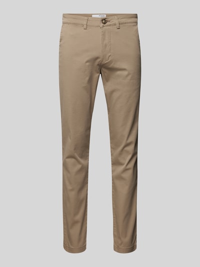 SELECTED HOMME Slim Fit Chino in unifarbenem Design Modell 'NEW Miles' Beige 2