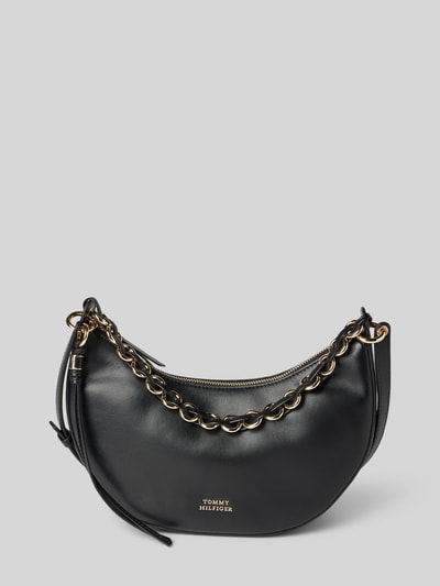 Tommy Hilfiger Torebka ze skóry naturalnej na długim pasku Czarny 2