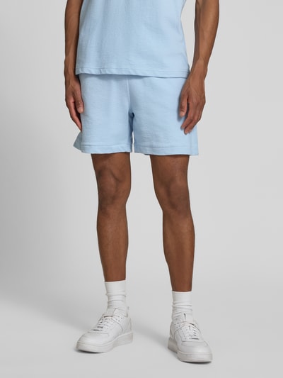 Lacoste Regular Fit Sweatshorts aus reiner Baumwolle Hellblau 4