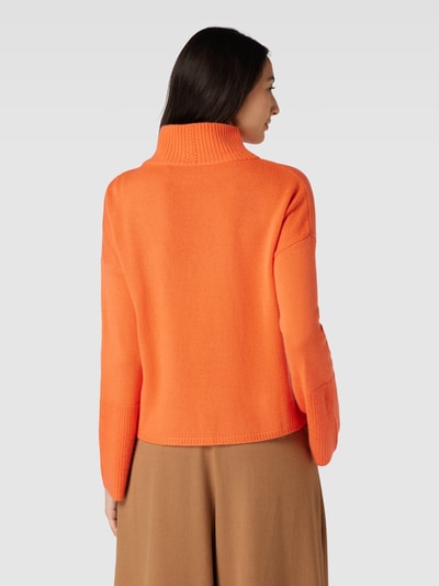 Herzensangelegenheit Gebreide pullover met opstaande kraag Oranje - 5