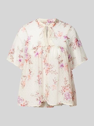 Only Blouse met bloemenmotief, model 'AIDA ELISA' Ecru - 2