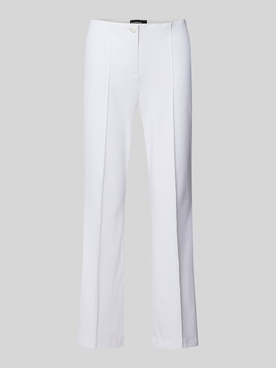 Cambio Spodnie materiałowe z poszerzaną nogawką o skróconym kroju model ‘ROS EASY KICK’ Biały 2