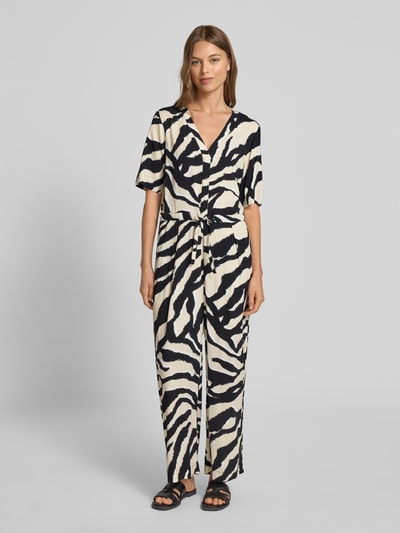 Tom Tailor Relaxed fit jumpsuit van pure viscose Zwart - 4