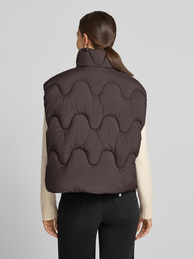 Jake*s Casual Kamizelka w kroju regular fit ze stójką Ciemnobrązowy 5