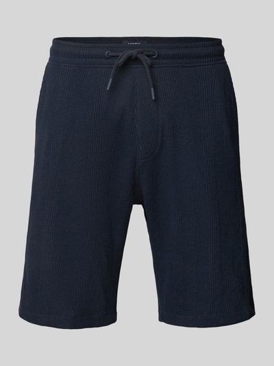 MCNEAL Korte regular fit broek met structuurmotief Donkerblauw - 2