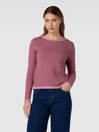 Tom Tailor Gebreide pullover met structuurmotief Rosé - 4