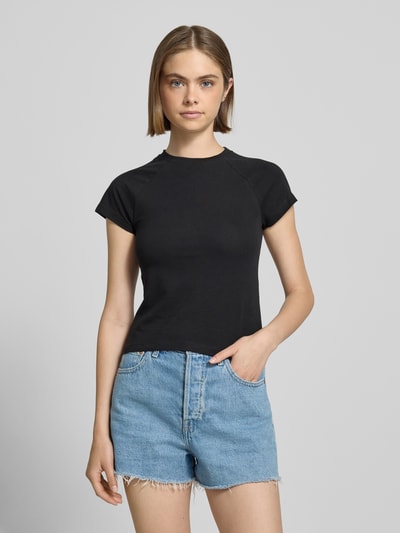 Noisy May T-Shirt mit Raglanärmeln Modell 'KATINKA' Black 4