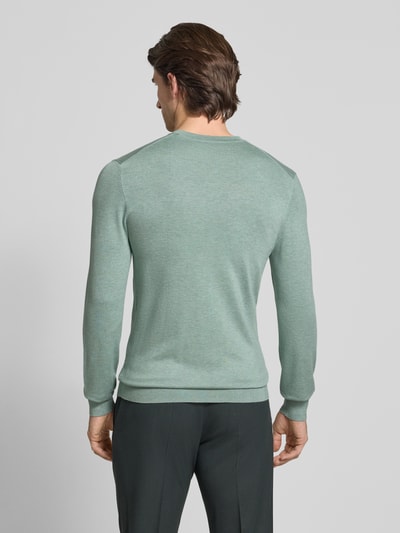 MCNEAL Gebreide pullover met ribboorden Mintgroen gemêleerd - 5