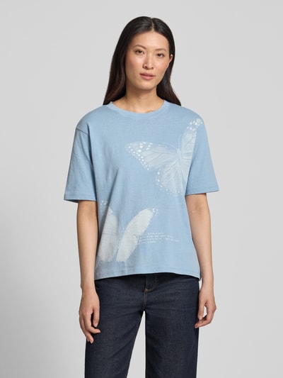 Jake*s Casual Relaxed Fit T-Shirt mit Motiv-Print Bleu 4