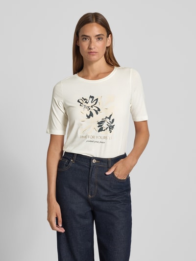 s.Oliver RED LABEL Regular Fit T-Shirt aus Baumwoll-Mix Weiss 4