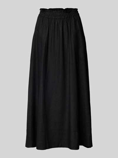 YAS Spódnica lniana z elastycznym pasem model ‘FLAXY’ Czarny 2