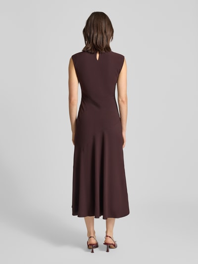 Mango Maxikleid mit Stehkragen Dunkelbraun 5