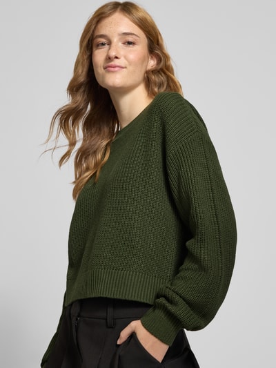 Noisy May Strickpullover mit Rundhalsausschnitt Modell 'MAYSA' Dunkelgruen 3