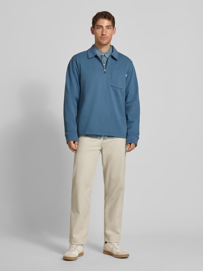 Wood Wood Regular Fit Poloshirt mit Brusttasche Modell 'Andrew' Ocean 1