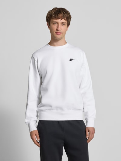 Nike Sweatshirt mit Label-Stitching und Rundhalsausschnitt Weiss 4
