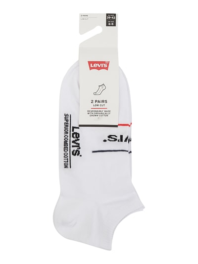 Levi's® Sneakersocken mit Label-Detail Weiss 2