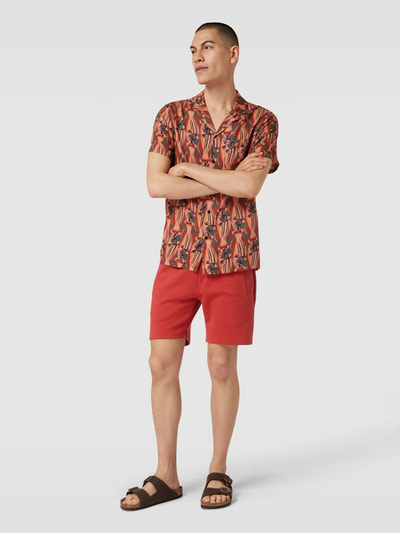 Shiwi Sweatshorts met steekzakken, model 'Mavis' Roestrood - 1