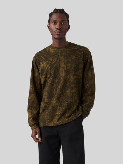 Levi's® Loose Fit Langarmshirt aus reiner Baumwolle Modell 'ALEIGH' Khaki 4