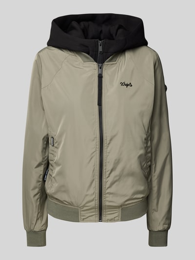 khujo Bomberjacke mit Label-Print Modell 'SEEAM' Khaki 2