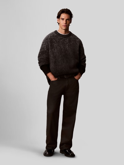 Calvin Klein Jeans pullover met relaxed fit van scheerwol met ombre-effect Zwart - 1