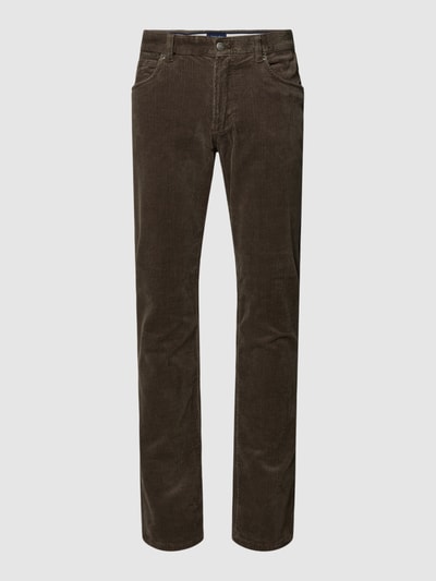 Christian Berg Men Corduroy broek in 5-pocketmodel Taupe - 2