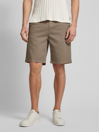 BOSS Orange Straight Leg Chino-Shorts mit Eingrifftaschen Beige 4