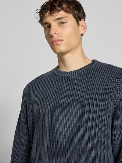 Pepe Jeans Regular fit pullover van puur katoen, model 'PARKER CREW' Marineblauw - 3