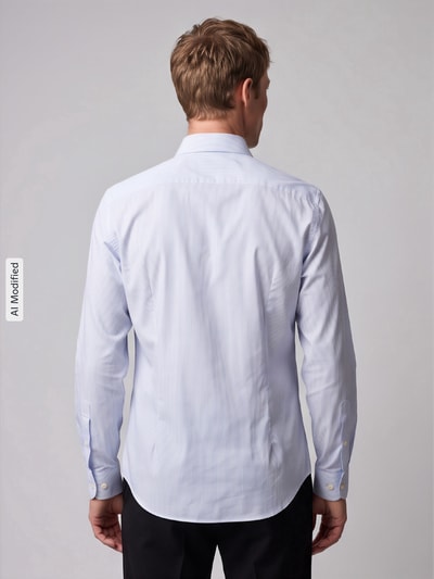 Jake*s Slim Fit Businesshemd mit Rückenpasse Bleu 5
