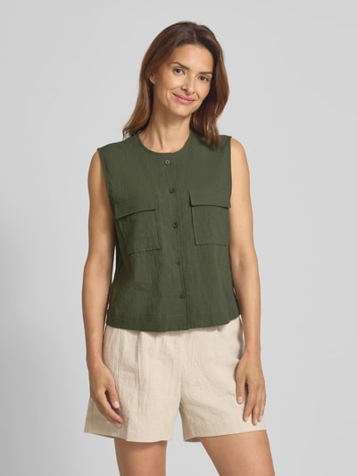 JAKE*S STUDIO WOMAN Regular Fit Blusentop mit Brustpattentaschen Khaki 4