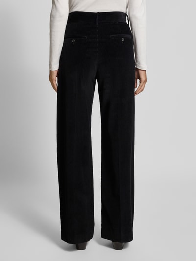 Weekend Max Mara Wide Leg Cordhose aus reiner Baumwolle Modell 'TANIA' Black 5
