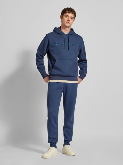 CHAMPION Hoodie mit Label-Stitching Marine 1