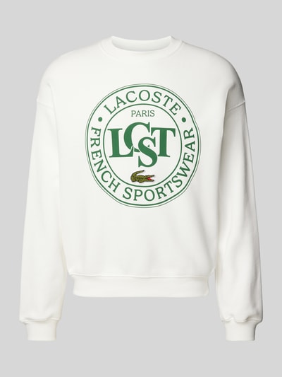 Lacoste Sweatshirt mit Label-Print Weiss 2