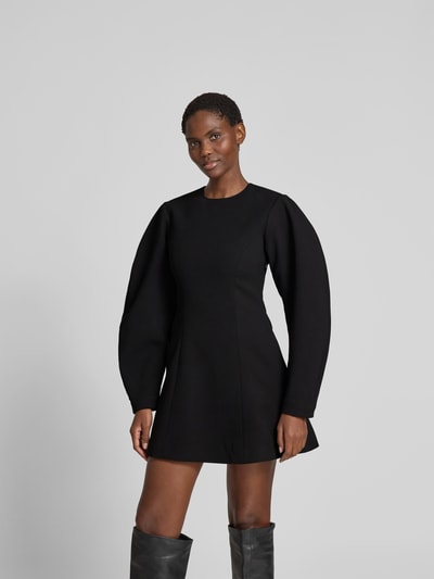 ROTATE Minikleid mit Rundhalsausschnitt Black 4