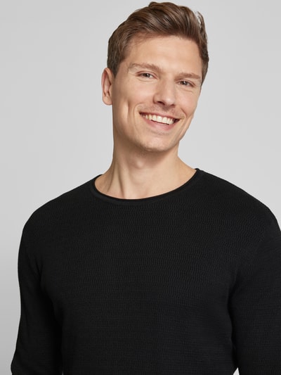 Tom Tailor Denim Regular Fit Strickpullover aus Baumwolle Black 3