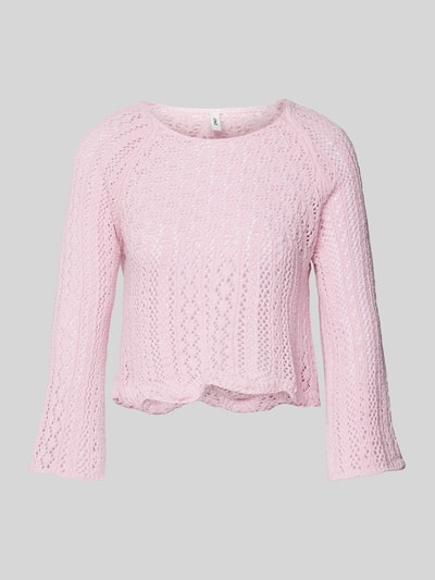 Only Cropped Strickpullover mit Baumwoll-Anteil Modell 'NOLA' Rosa 2