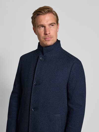 MCNEAL Lange jas met opstaande kraag en steekzakken Donkerblauw - 3