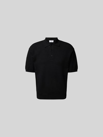 Filippa K Poloshirt mit Lochstickerei Black 2