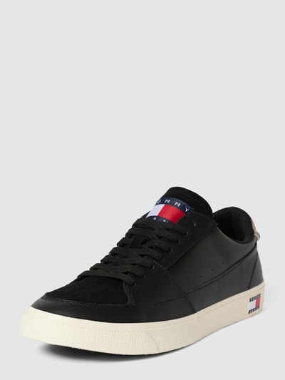 Tommy Jeans Sneakers van leermix met labeldetail, model 'VULCANCIZE' Zwart - 2