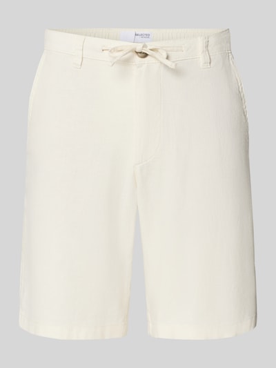 SELECTED HOMME Korte regular fit broek met achterzakken Wit - 2