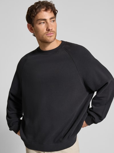 American Vintage Sweatshirt met ribboorden, model 'Ilari' Antraciet - 3