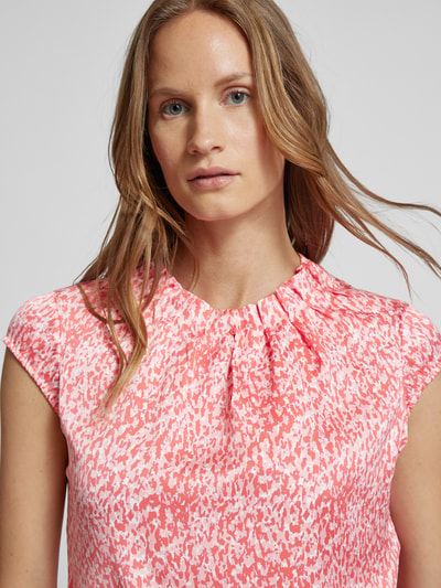 comma Blouseshirt met all-over-print Rood - 3