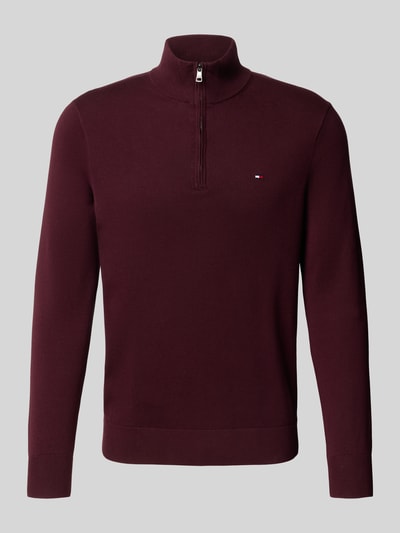 Tommy Hilfiger Regular fit schipperstrui van puur katoen Bordeaux - 2