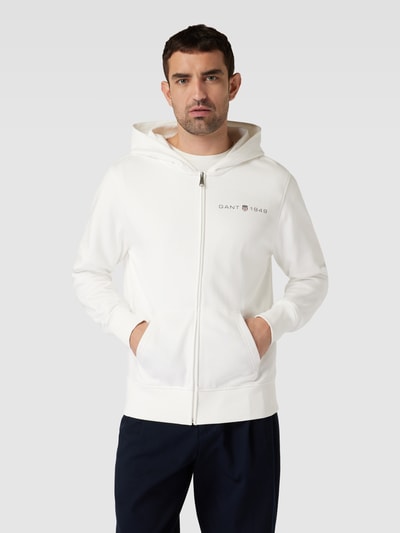 Gant Sweatjacke mit Kapuze Offwhite 4