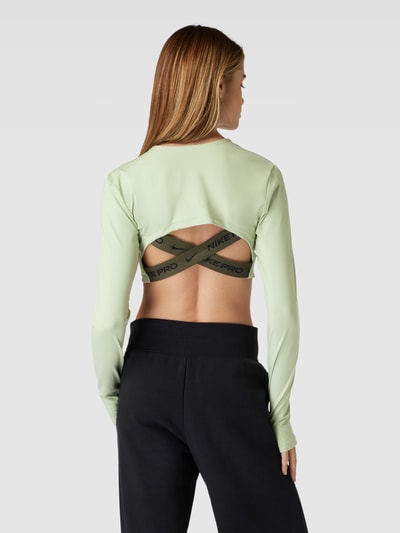 NIKE TRAINING Cropped Longsleeve mit Label-Print Oliv 5