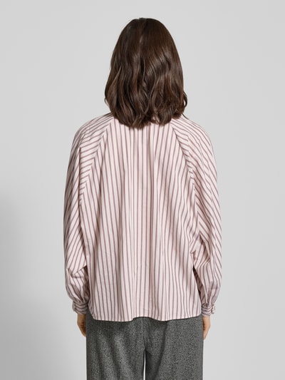 Smith and Soul Bluzka koszulowa o kroju relaxed fit z kołnierzykiem typu kent Bordowy 5