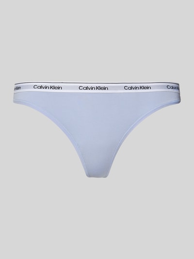 Calvin Klein Underwear String met elastische band met logo Blauw - 1