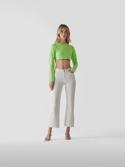 Jacquemus Cropped Longsleeve mit Schnürung Gruen 1