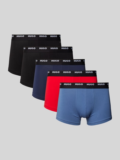 HUGO Trunks mit elastischem Label-Bund im 5er-Pack Rot 1